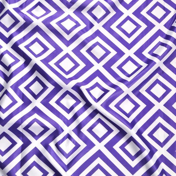 1pc - Paragon Print (Lamour) Table Linen 120" Round - Purple