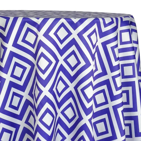 1pc - Paragon Print (Lamour) Table Linen 120" Round - Purple
