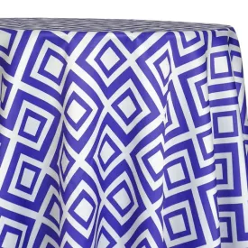 1pc - Paragon Print (Lamour) Table Linen 120" Round - Purple