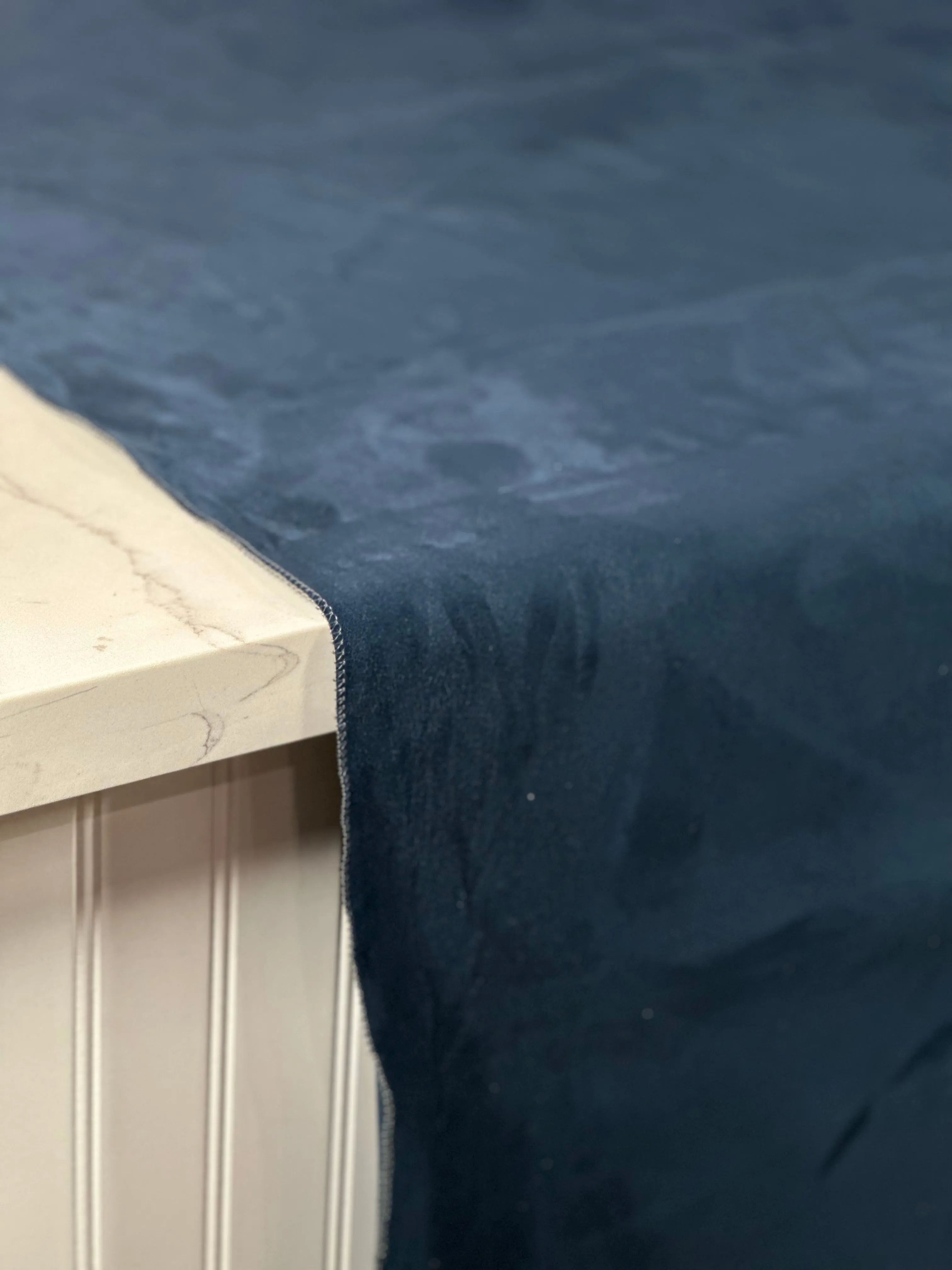 4pcs - Microfiber Suede Table Linen 108" Round - Navy