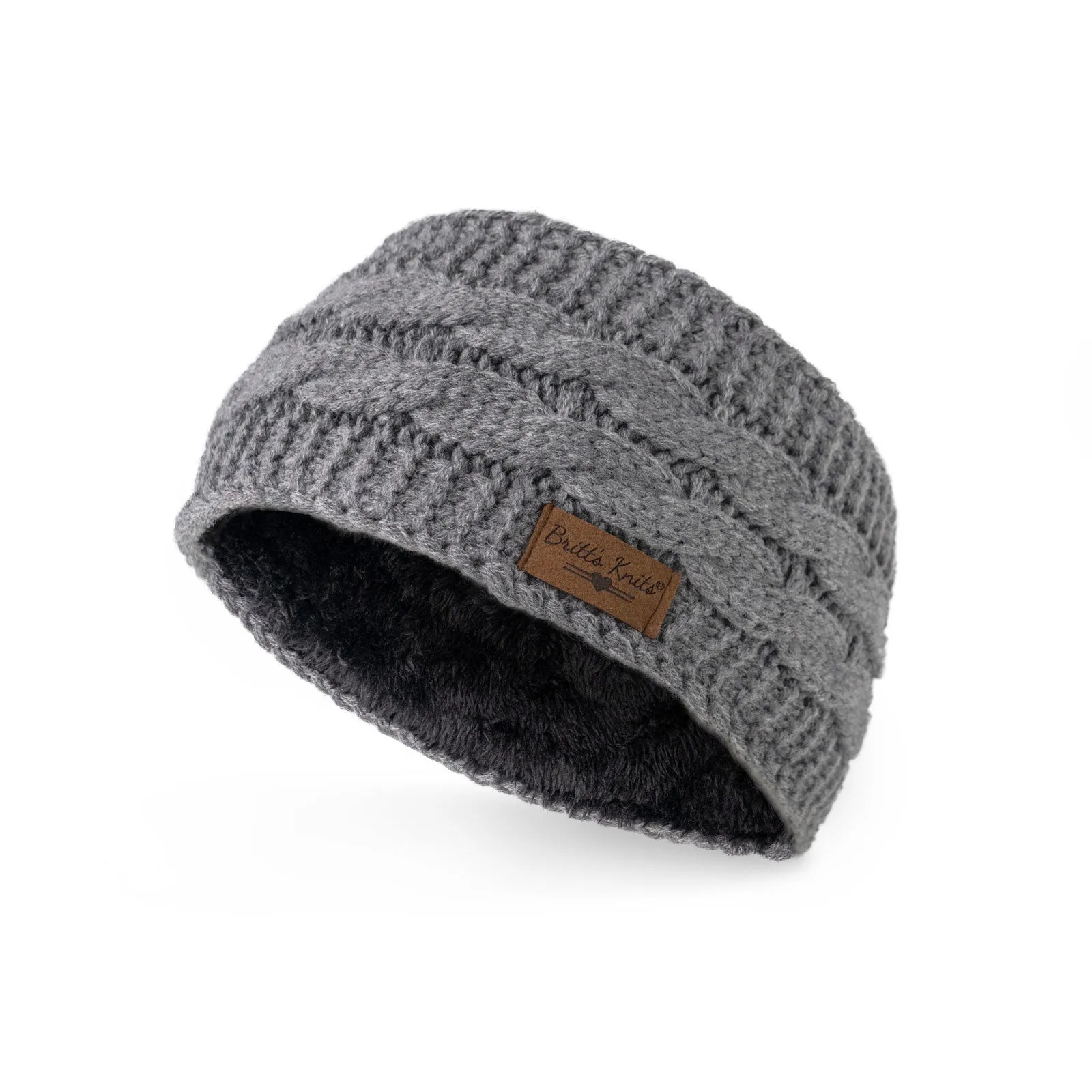 Britt's Knits Cable Knit Plush-Lined Headwarmer