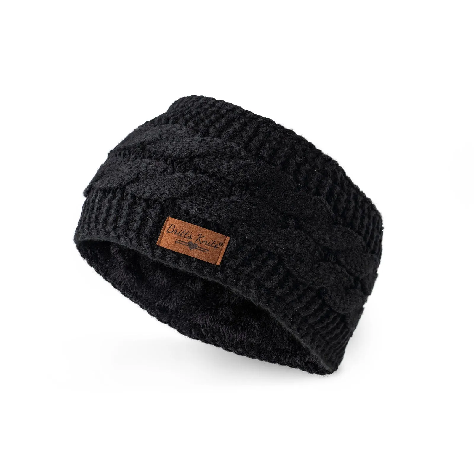 Britt's Knits Cable Knit Plush-Lined Headwarmer