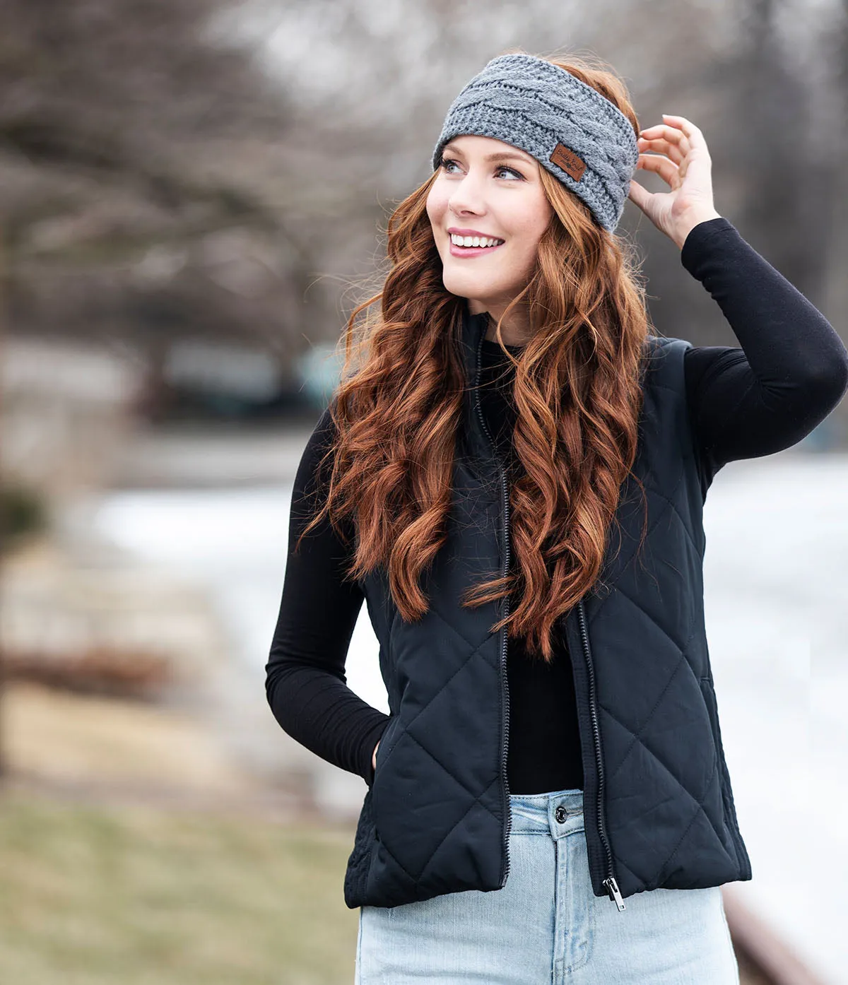 Britt's Knits Cable Knit Plush-Lined Headwarmer