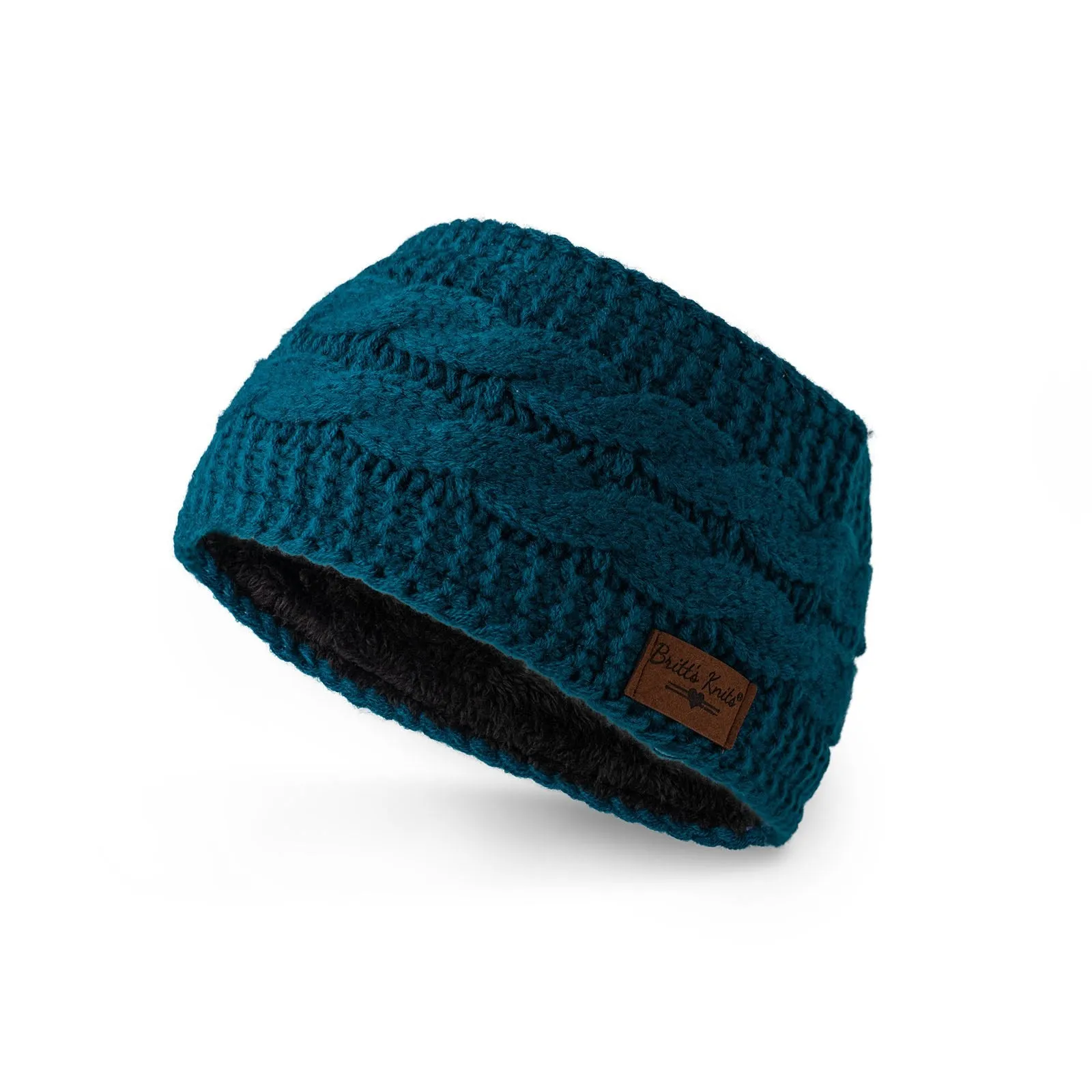 Britt's Knits Cable Knit Plush-Lined Headwarmer