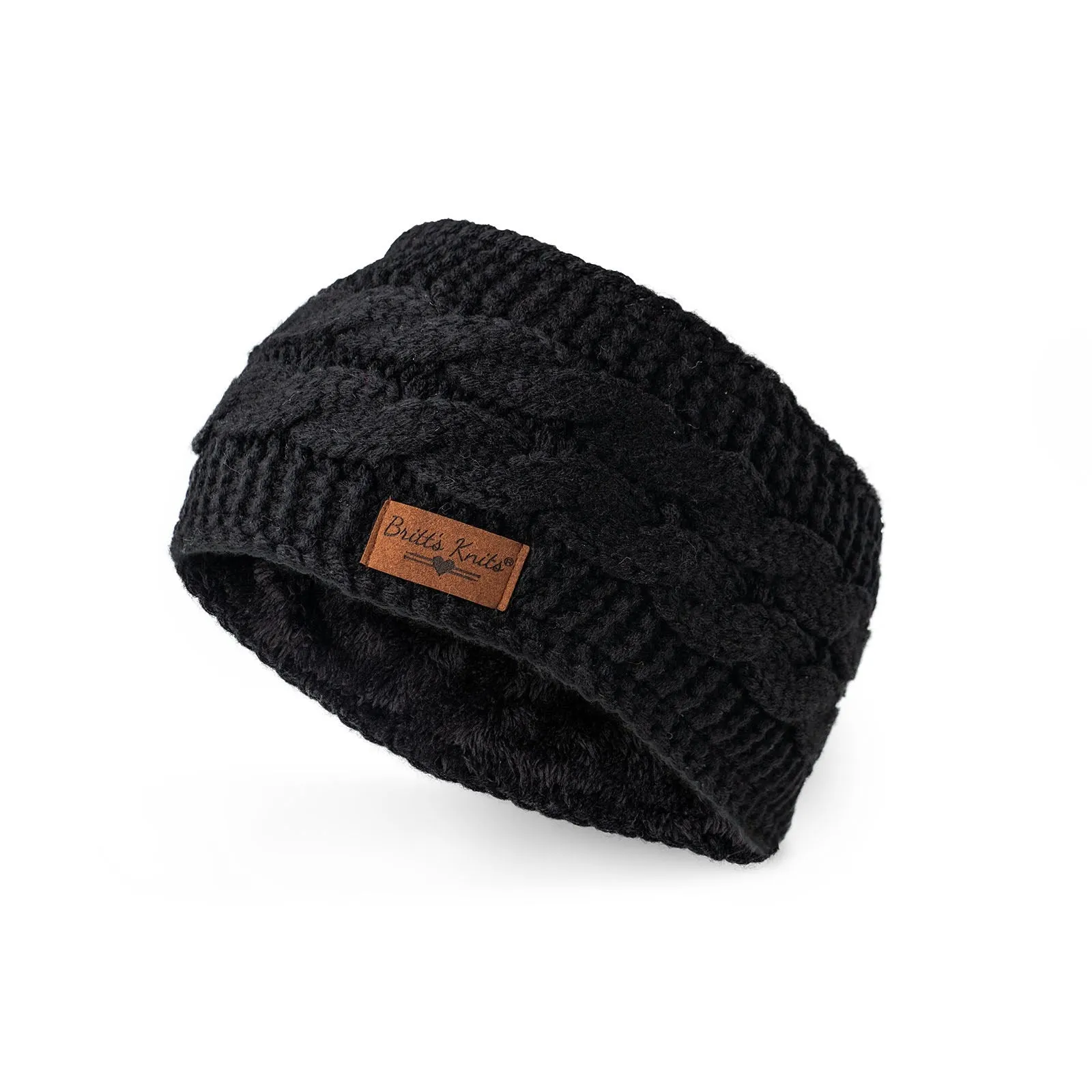 Britt's Knits Cable Knit Plush-Lined Headwarmer