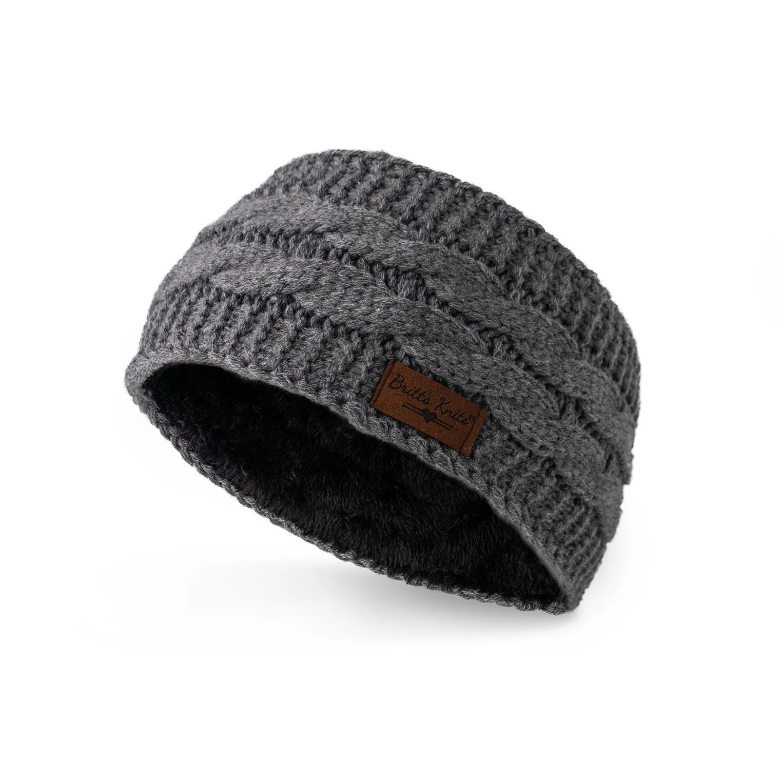 Britt's Knits Cable Knit Plush-Lined Headwarmer
