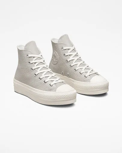 Converse Chuck Taylor All Star Lift Platform Croco Embossed A04267C desert sand-egret-black