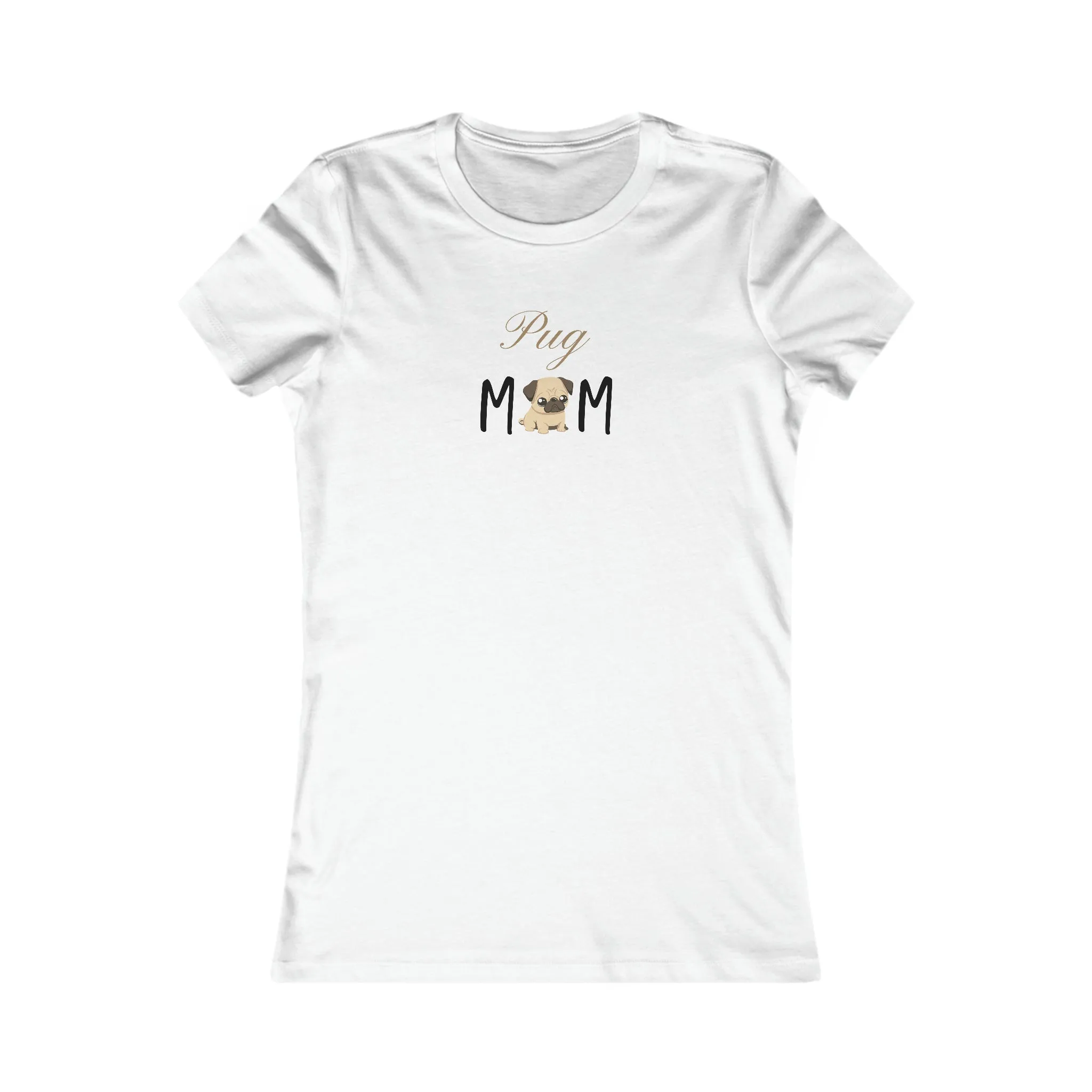 Custom Pug Mom Women's T-shirt with Comfy Bella Canvas Style, Dog Lover, Pet Owner Gift, Gift for Her