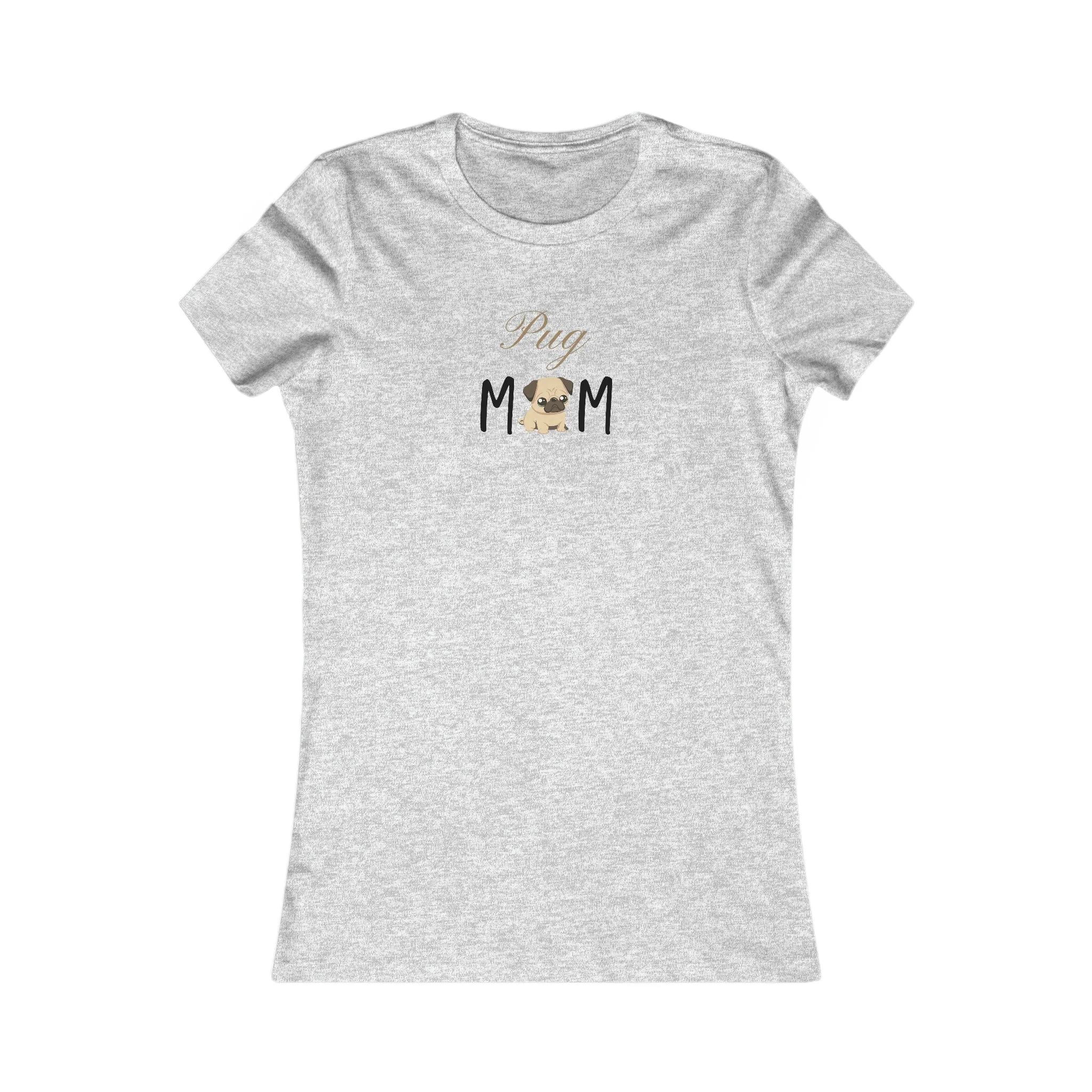 Custom Pug Mom Women's T-shirt with Comfy Bella Canvas Style, Dog Lover, Pet Owner Gift, Gift for Her
