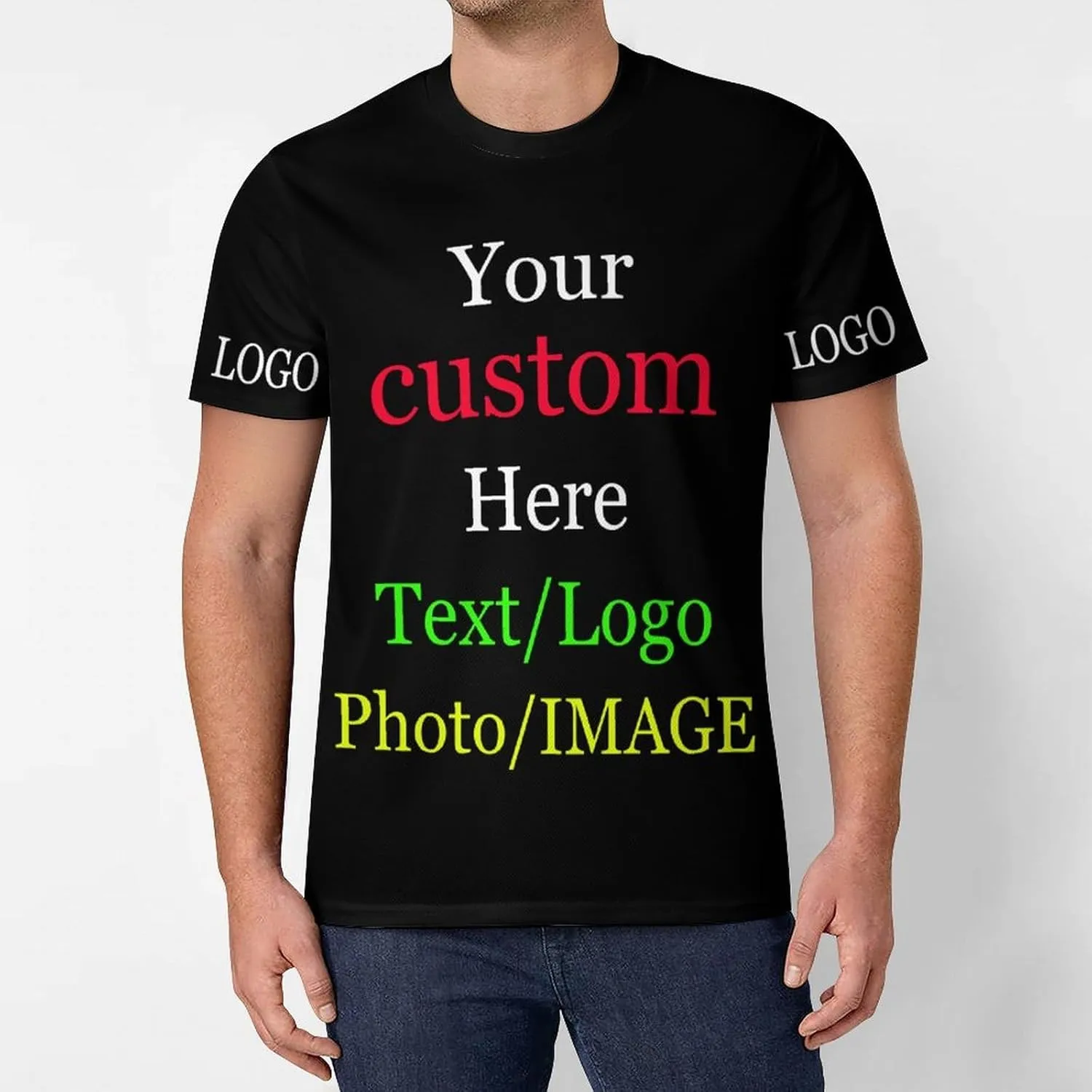 Custom T Shirts with Your Text Photo Logo Custom Shirt Personalized Custom t Shirts Design Your Own Front/Back Print