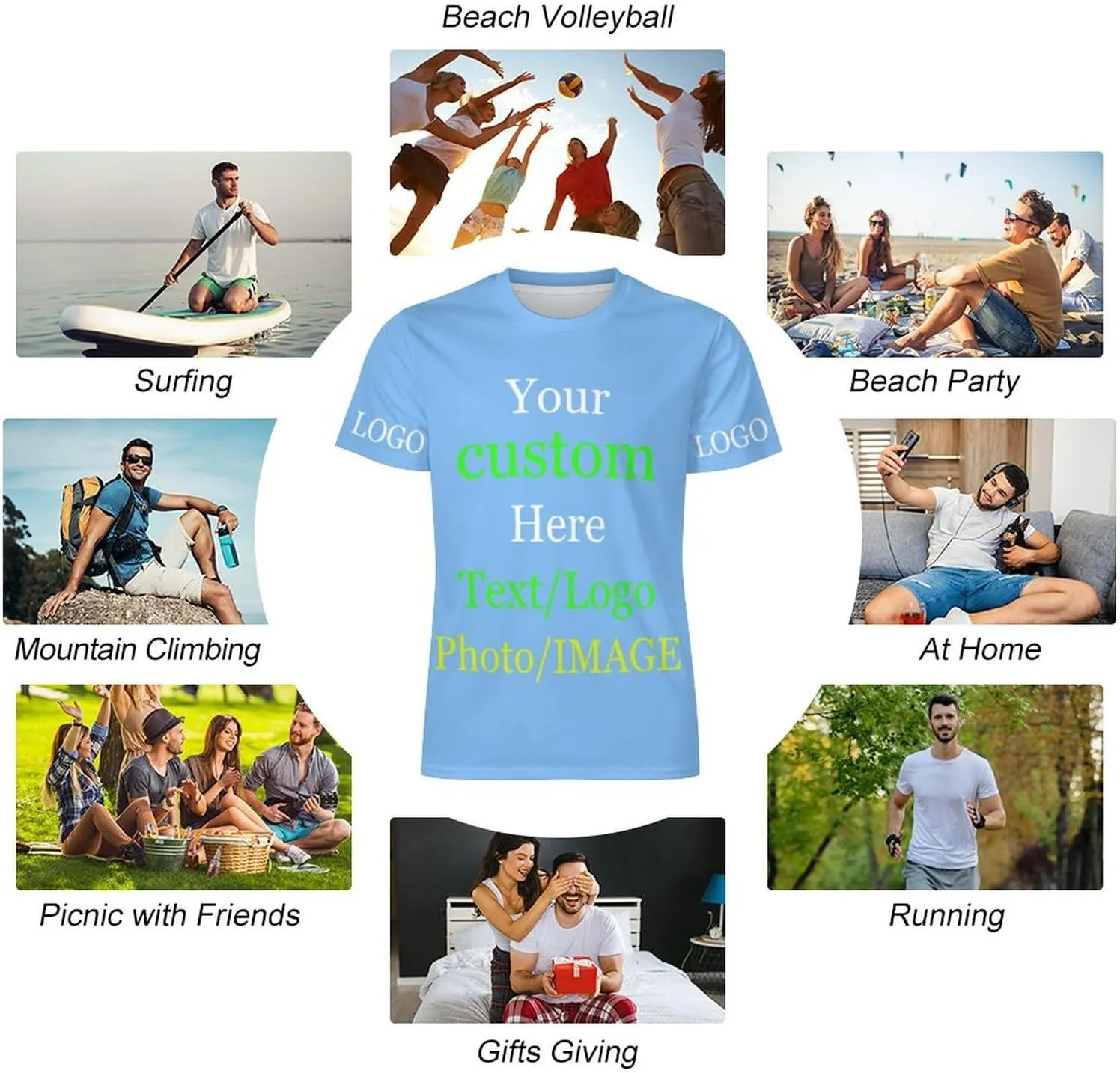 Custom T Shirts with Your Text Photo Logo Custom Shirt Personalized Custom t Shirts Design Your Own Front/Back Print