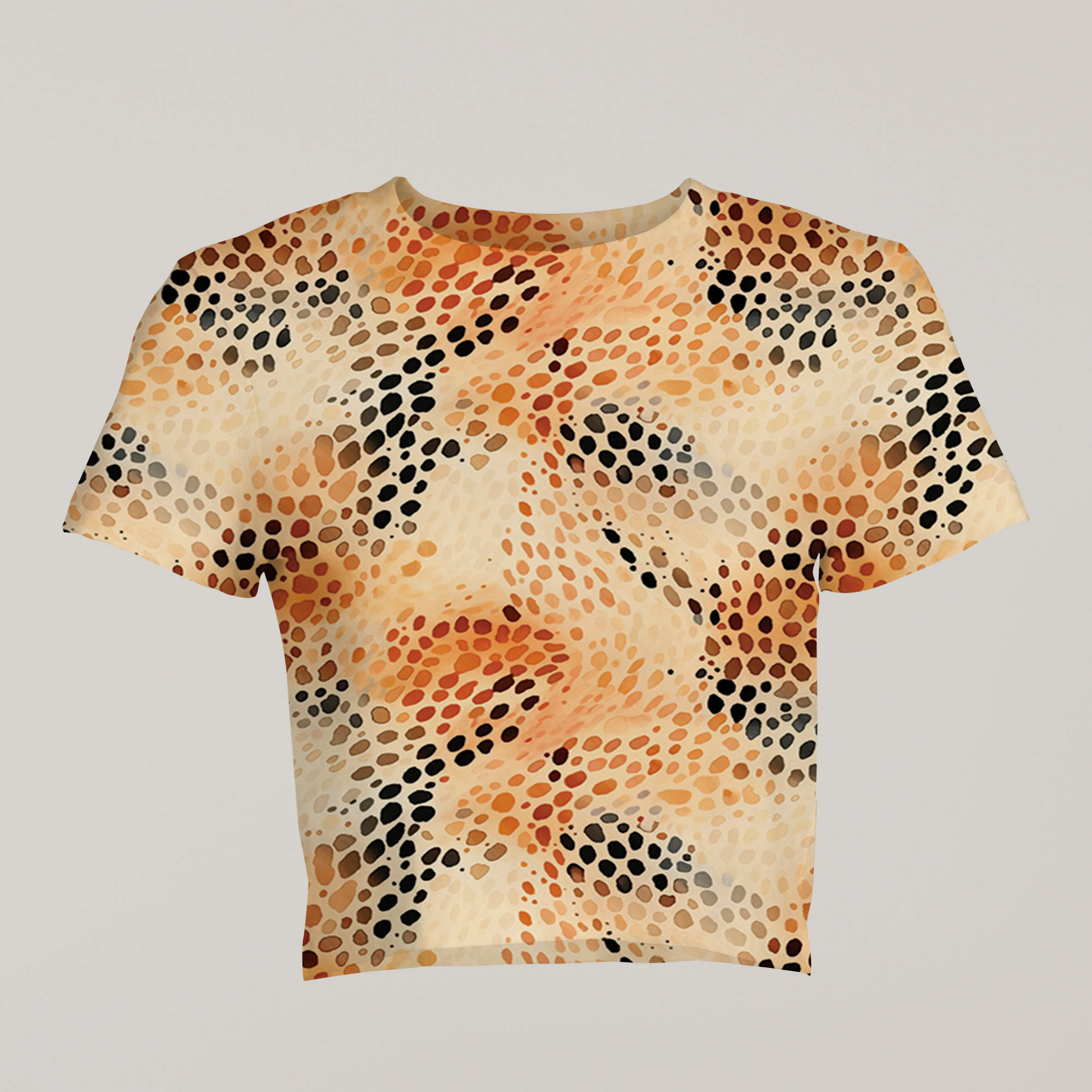 Fierce and Fashionable Women's Cheetah Print Crop Top
