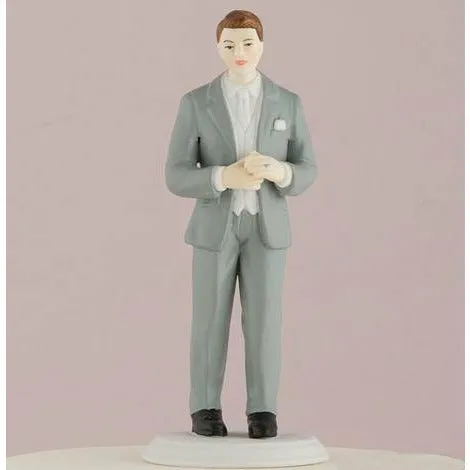Gay Fashionable Groom Mix & Match Cake Toppers