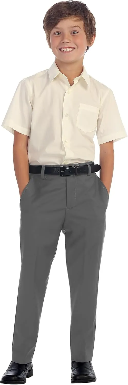 Gioberti Boys Flat Front Dress Pants