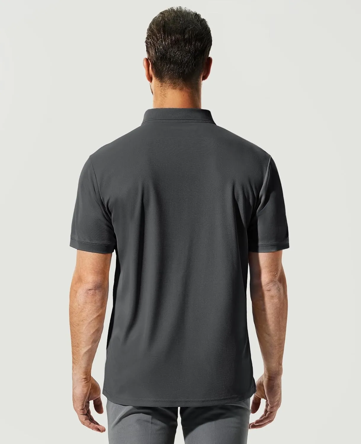 Haimont Mens Polo Shirts Dry Fit Performance Collared Shirts Short Sleeve Casual Moisture Wicking Shirts