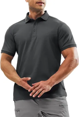Haimont Mens Polo Shirts Dry Fit Performance Collared Shirts Short Sleeve Casual Moisture Wicking Shirts