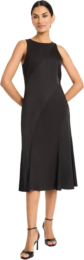 Maggy London Women's Asymmetrical Seam Fit and Flare Midi-Special Occasion Evening Party-Cocktail Dress