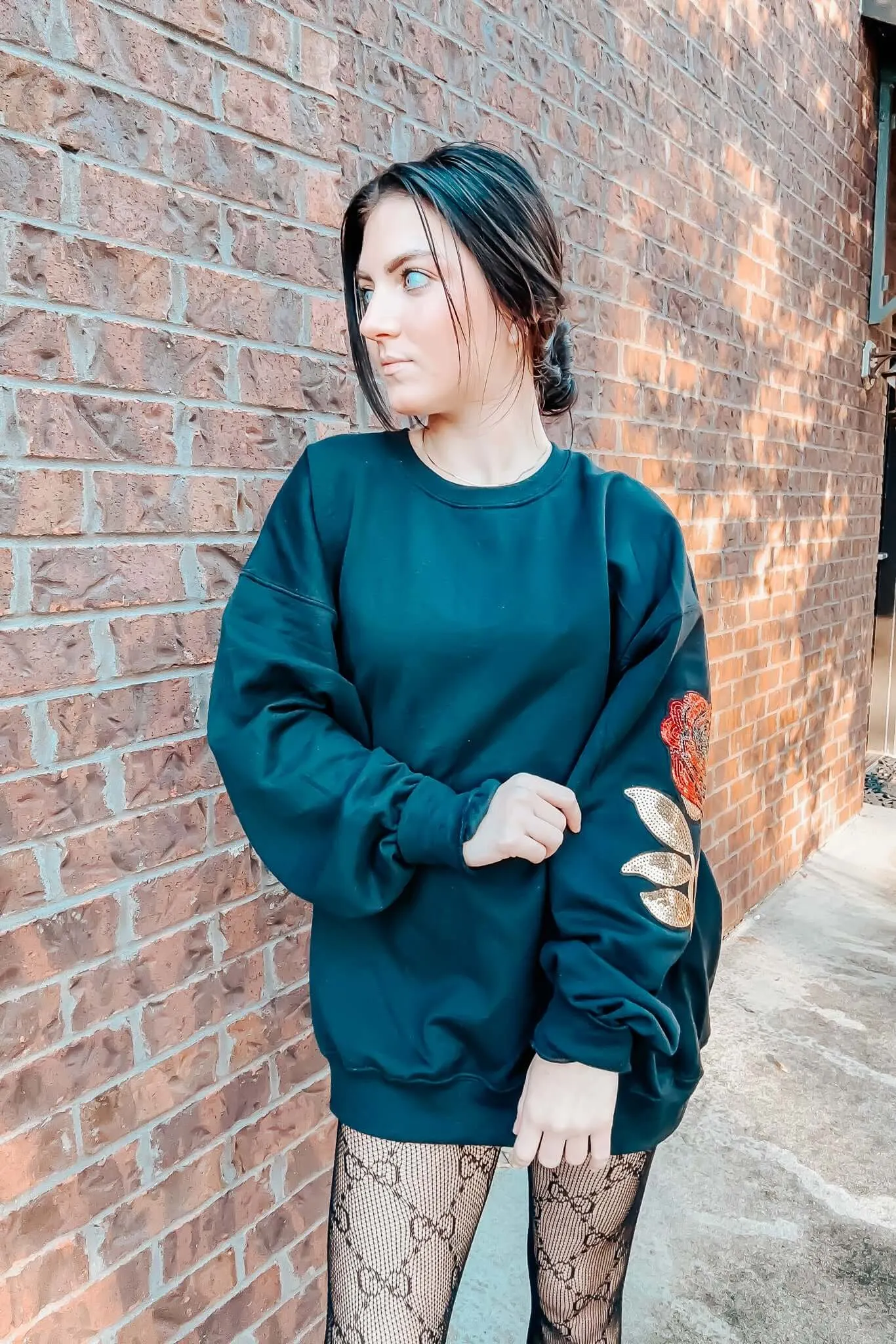 Midnight Rose Graphic Sweatshirt