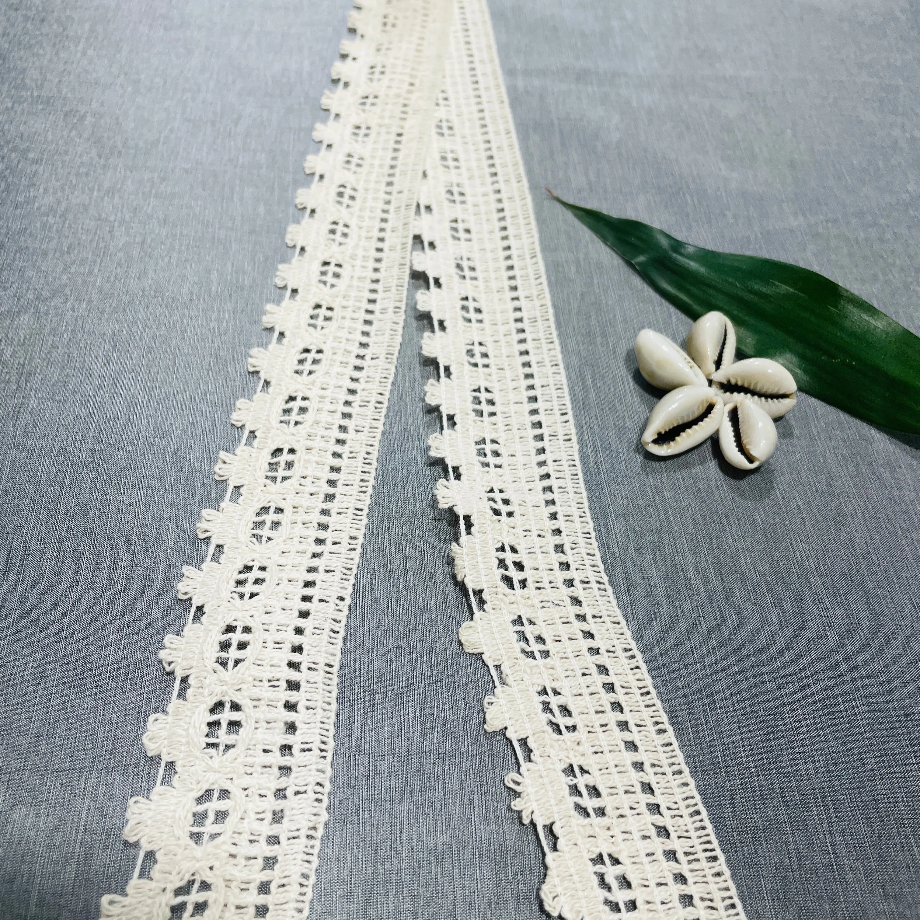 Off Cream Dyeable Cotton Lace