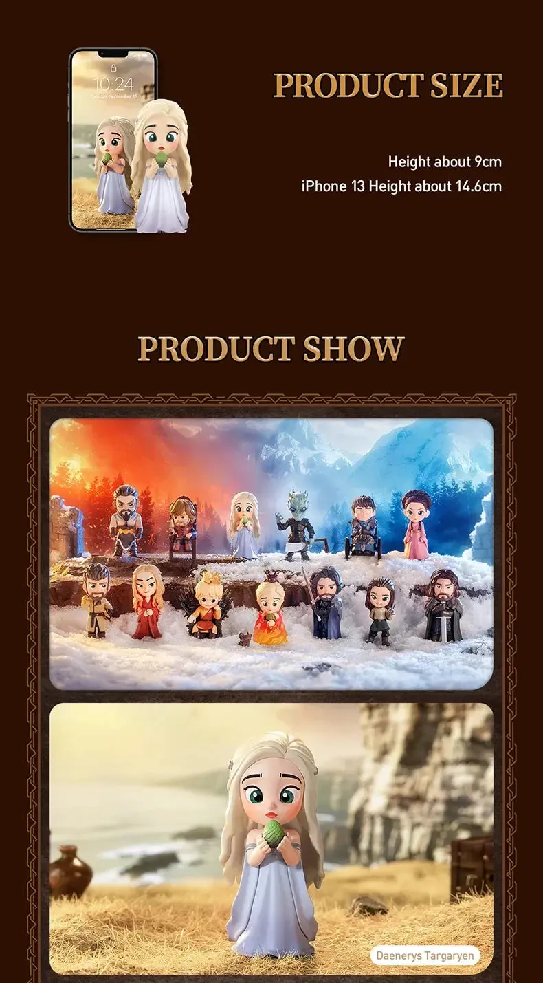 POP MART Game of Thrones Series Blind Box Toys | Kawaii Anime Action Figures | Surprise Mystery Box | Dolls | Girls Gift