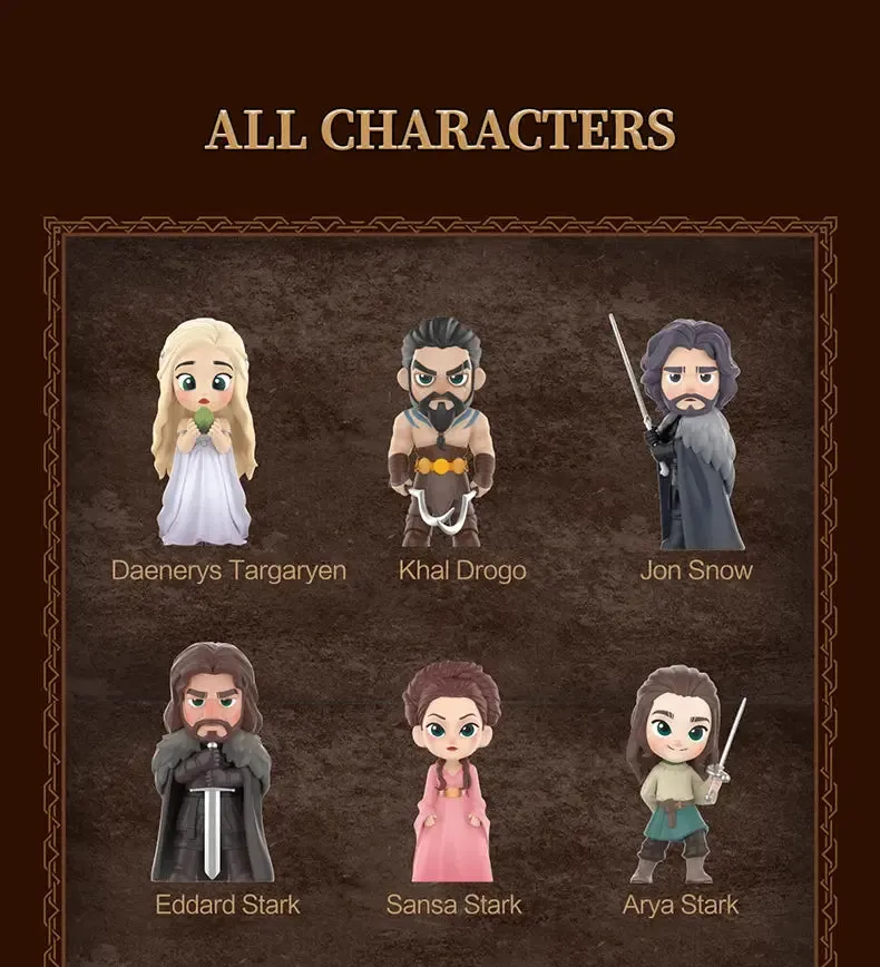 POP MART Game of Thrones Series Blind Box Toys | Kawaii Anime Action Figures | Surprise Mystery Box | Dolls | Girls Gift