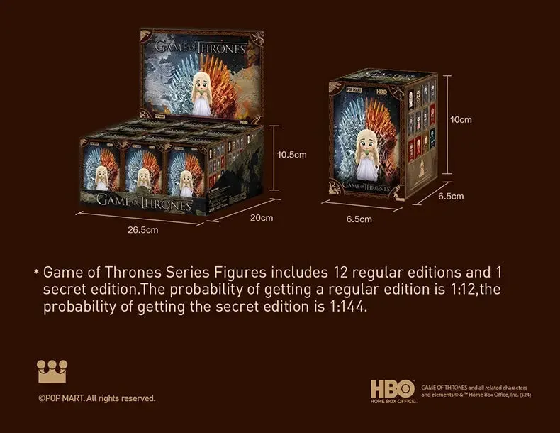 POP MART Game of Thrones Series Blind Box Toys | Kawaii Anime Action Figures | Surprise Mystery Box | Dolls | Girls Gift