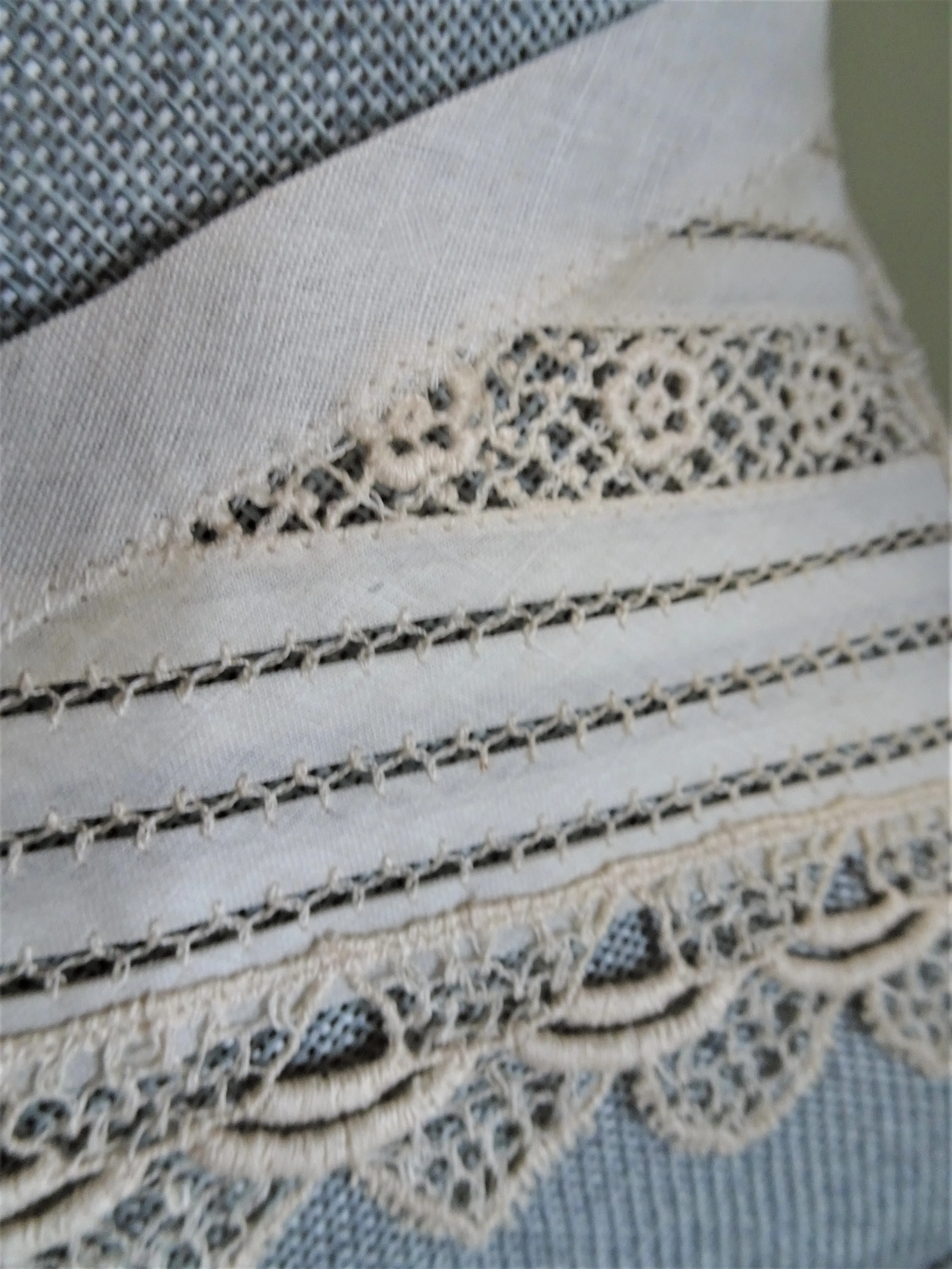 RESERVED  BEAUTIFUL Antique Collar, French Linen and Lace Collar, Lovely Openwork Design,Collectible Vintage Collars