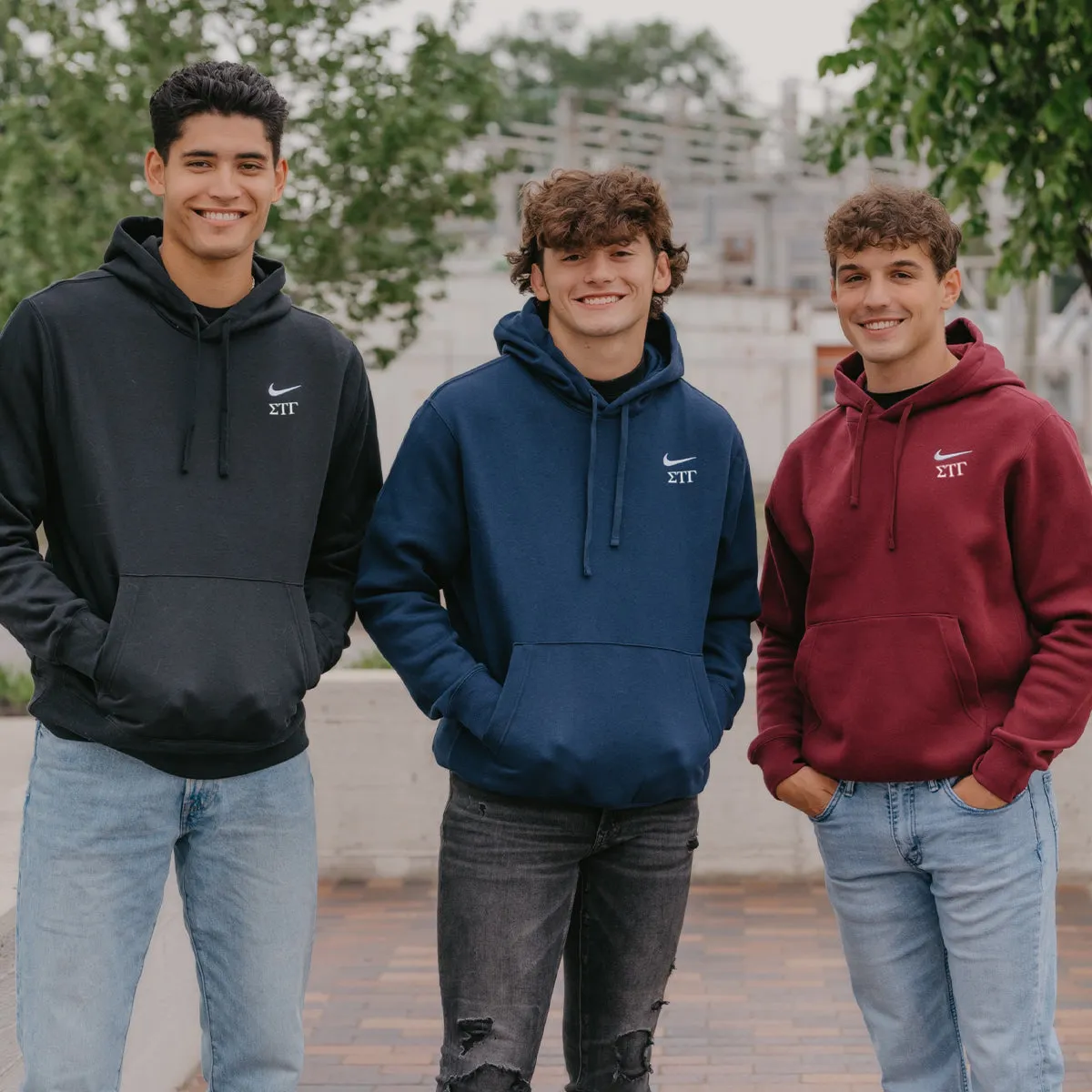 Sig Tau Nike Embroidered Hoodie