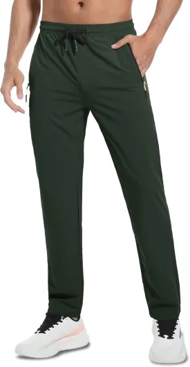 WENRONSTA Men's Lightweight Hiking Pants Quick Dry Water Resistant Breathable Athletic Running Jogger Track Active Sweatpants